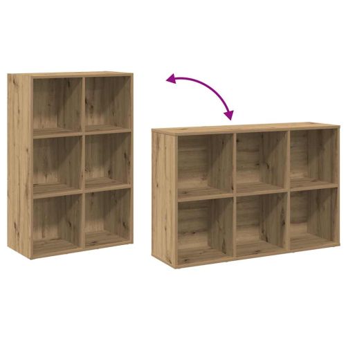 Шкаф за книги/бюфет занаятчийски дъб 66x30x98см инженерно дърво