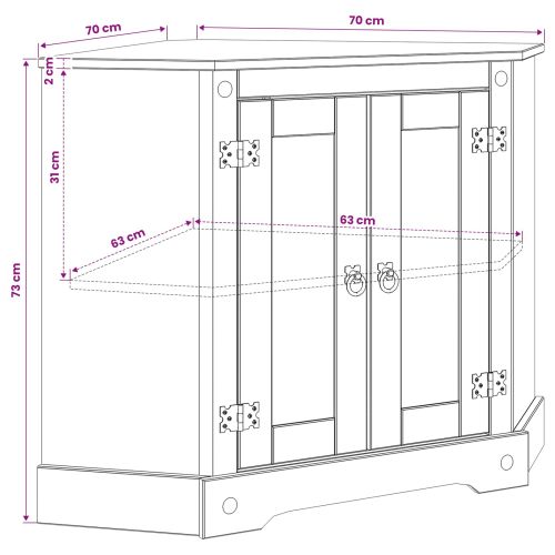 Стойка за аквариум CORONA Кафяво 70 x 70 x 73 cm 300 кг