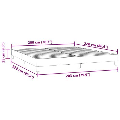 Рамка за легло без матрак Тъмнозелено 200x220 cm Кадифе