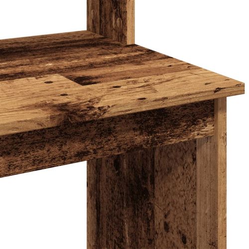 Бюро с рафтове, старо дърво, 102x45x148 см, инженерно дърво