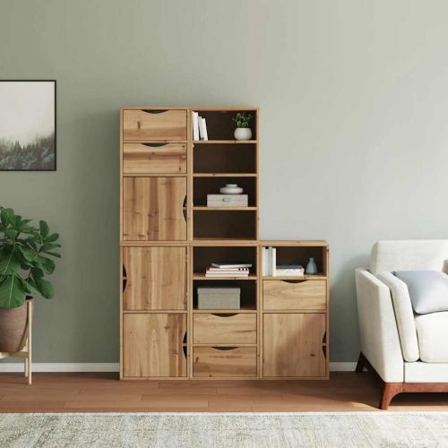 Странични шкафове 5 бр. ODDA 40x24x79 cm борово дърво масив