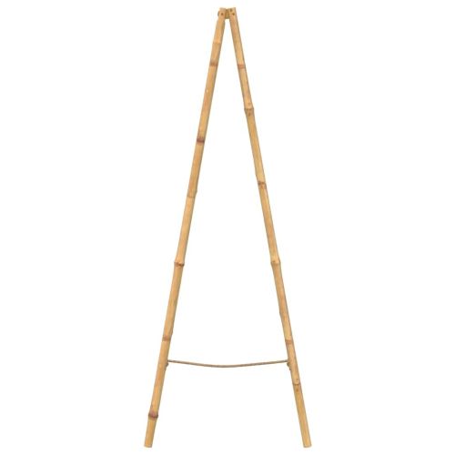 Двойна стълба за кърпи, с 5 бабукови стъпълца, 50x160 cм
