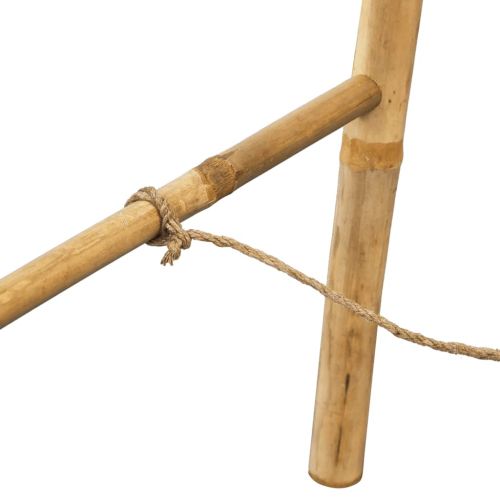 Двойна стълба за кърпи, с 5 бабукови стъпълца, 50x160 cм