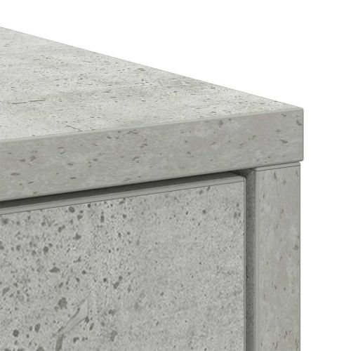Бюфет с чекмеджета и вратички, бетонно сив, 73x31x90 см
