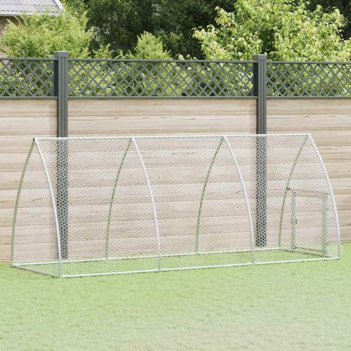 Клетка за пилета сребриста 300x105x120 см поцинкована стомана