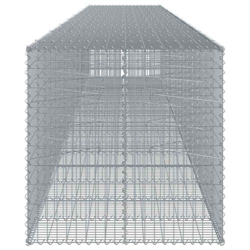 Габионна кошница с покритие, 850x100x100 см, поцинковано желязо