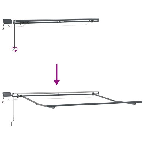 Прибираща се тента Оранжево и кафяво 300 x 250 cm