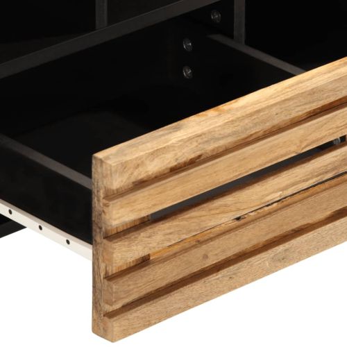 ТВ шкаф, 100x34x46 см, грубо мангово дърво масив