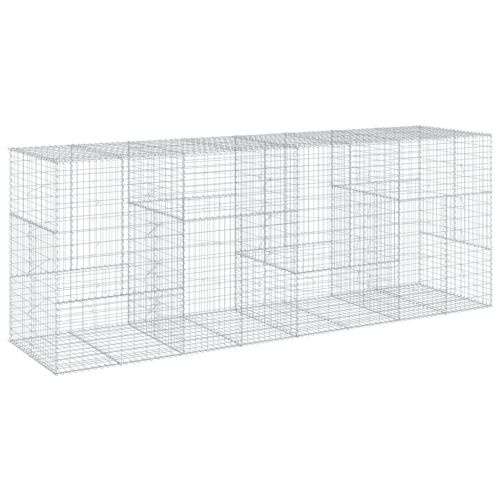 Габионна кошница с покритие, 400x100x150 см, поцинковано желязо