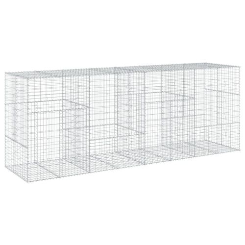 Габионна кошница с покритие, 400x100x150 см, поцинковано желязо