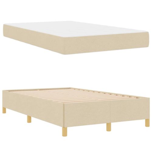 Рамка за легло Крем 120 x 200 cm текстил