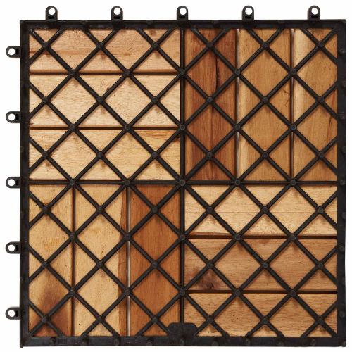 Плочка за decking 10 бр. Кафяво 30 x 30 cm Дърво от Акация