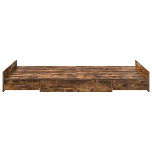 Легло с място за съхранение с чекмедже Димян дъб 120 x 200 cm