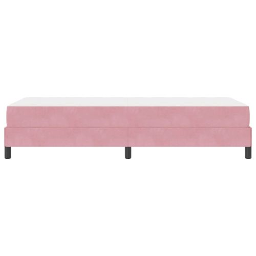 Легло с пружинирана основа с матрак Розово 100 x 220 cm текстил