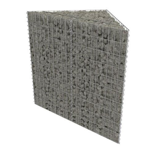 Габион повдигната леха, поцинкована стомана, 75x75x100 cм