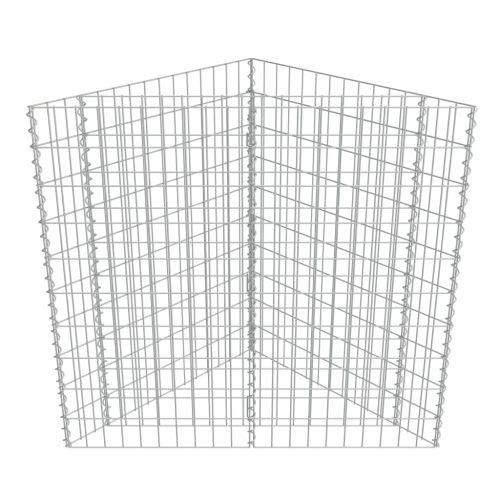Габион повдигната леха, поцинкована стомана, 75x75x100 cм