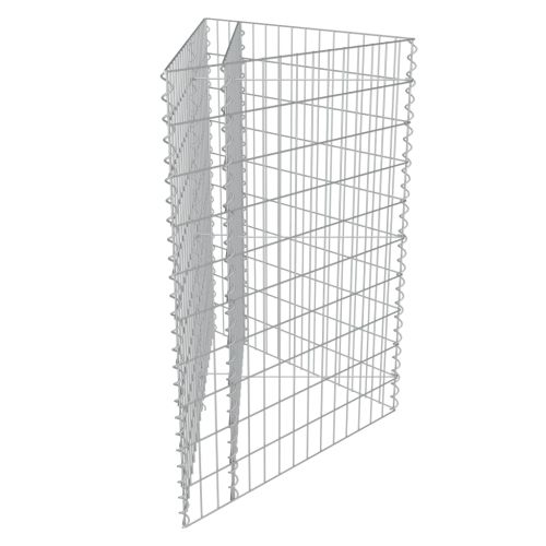 Габион повдигната леха, поцинкована стомана, 75x75x100 cм