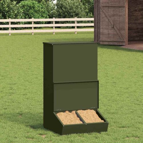 Фидер за свине Маслинено зелено 55 x 51 x 91,5 см 20 kg
