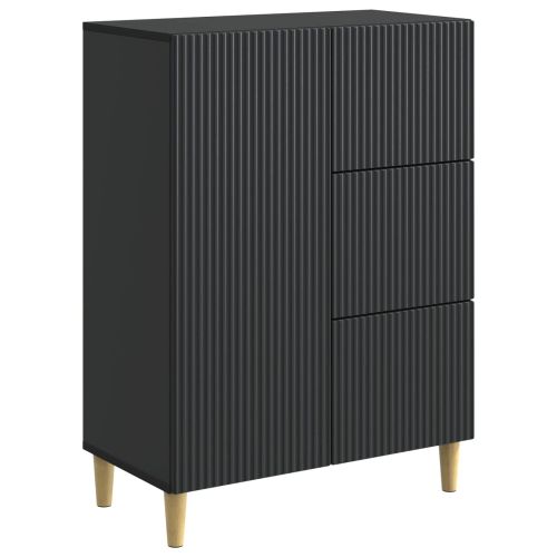 Служебен шкаф Черно 66 x 34,5 x 90 см Инженерна дървесина