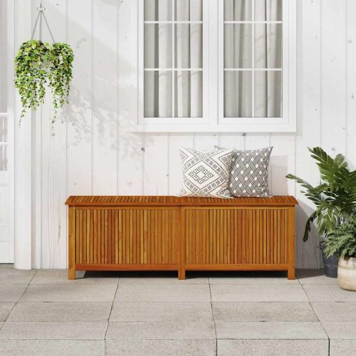 Градинска кутия за съхранение 175x50x58 см акациево дърво масив