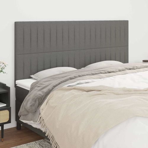 Табла за легло, тъмносива, 160x5x118/128 см, плат