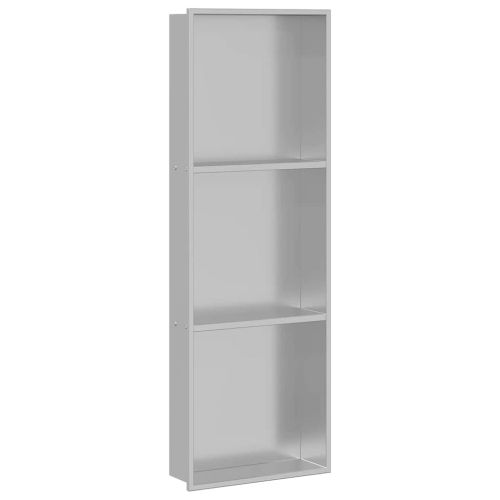 Нишата за душ Сребристо 90 x 30 x 9,5 см Неръждаема стомана