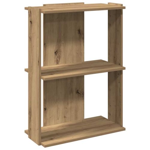 Библиотека 3 рафта дъб артизан 60x30x80 см инженерно дърво