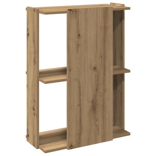 Библиотека 3 рафта дъб артизан 60x30x80 см инженерно дърво