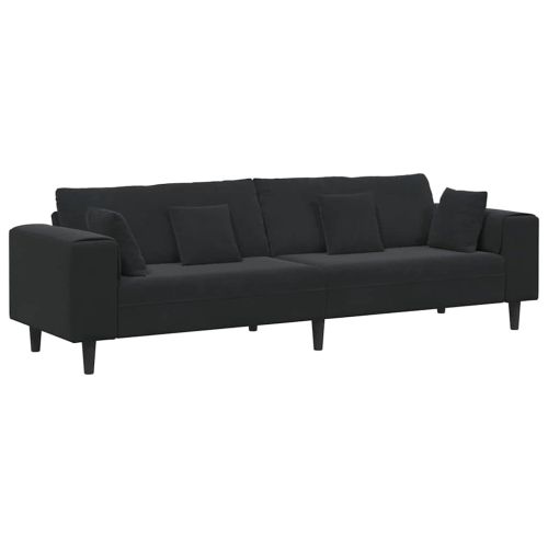 Диван Черно 250 x 77 x 76 см Кадифе