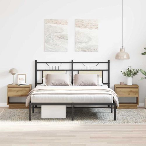Нощна маса 2 бр. Дъб 45 x 34 x 44 см Инженерна дървесина