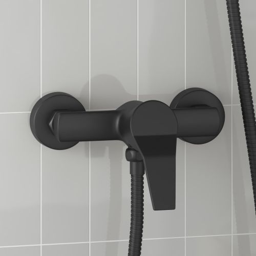 Смесител за душ Черен G 1 / 2 инча Месинг
