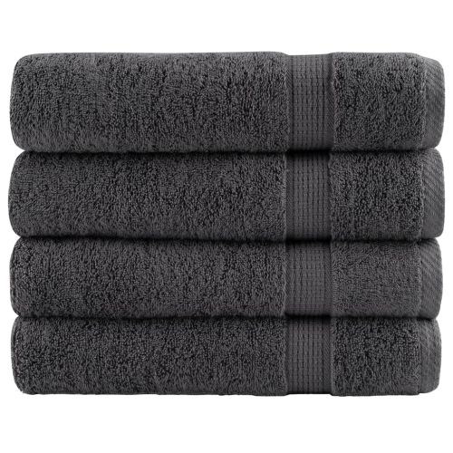 Премиум кърпи за баня SOLUND 4 бр антрацит 70x140 см 600 gsm