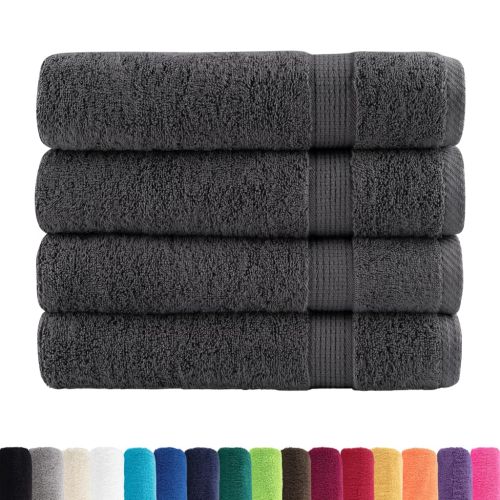 Премиум кърпи за баня SOLUND 4 бр антрацит 70x140 см 600 gsm