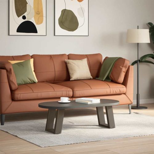 Крака за масичка за кафе, U-образни, 2 бр., естествена стомана, 30 x (30-31) см, стомана