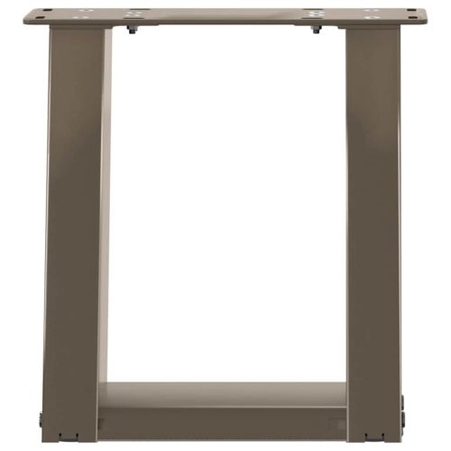 Крака за масичка за кафе, U-образни, 2 бр., естествена стомана, 30 x (30-31) см, стомана