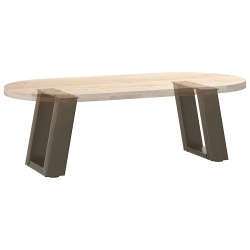 Крака за масичка за кафе, U-образни, 2 бр., естествена стомана, 30 x (30-31) см, стомана