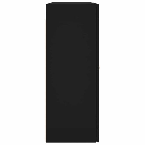 Стенен шкаф черен 69,5x34x90 см