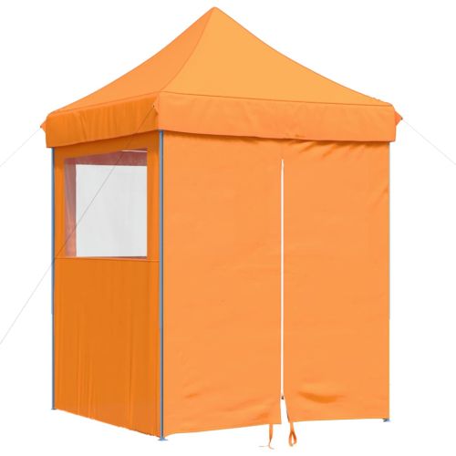 Сгъваема парти шатра pop-up с 4 странични стени оранжева