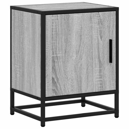 Нощно шкафче Grey Sonoma 40x31x50 cm Обработено дърво и метал