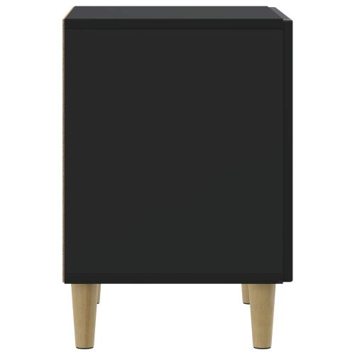 Нощен шкаф 2 бр. Черно 43 x 34,5 x 50 см Инженерна дървесина