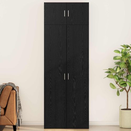 Шкаф за съхранение 3 бр. Черния дъб 80 x 42,5 x 225 см