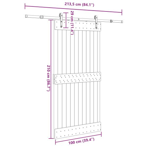 Преплъзваща се врата NARVIK 100 x 210 см (213,5 см)