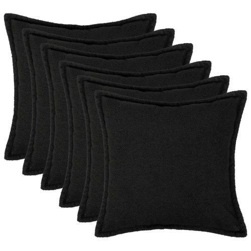 Калъфка за възглавница 6 pcs HOUTEN Черно 55 x 55 см Букле