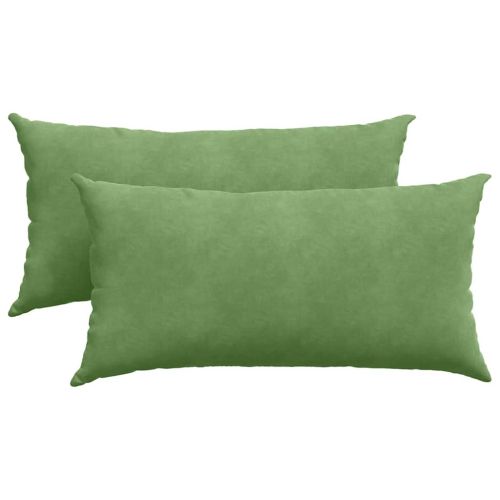 Диван възглавници 2 pcs Светло зелено 80 x 40 cm