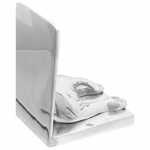 Подпори за книги 2 бр. Сребрист 12 x 15 x 18 см Алуминий