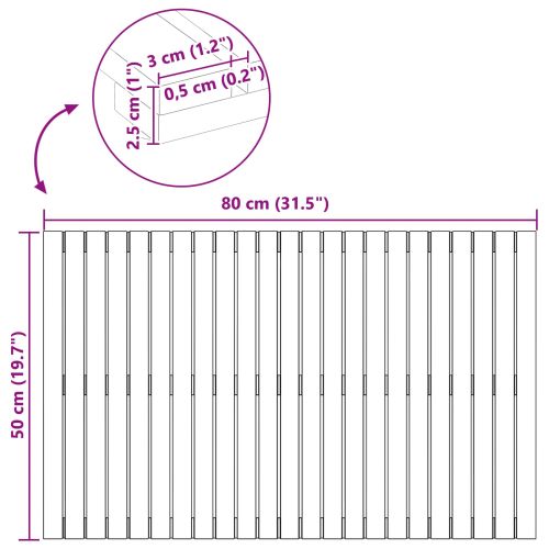 Постелка за баня Натурално 80 x 50 cm Солидно акациево дърво