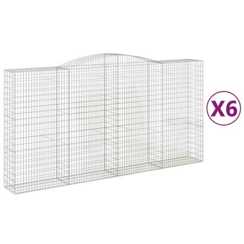 Габионни кошници арка 6 бр 400x50x200/220 см поцинковано желязо