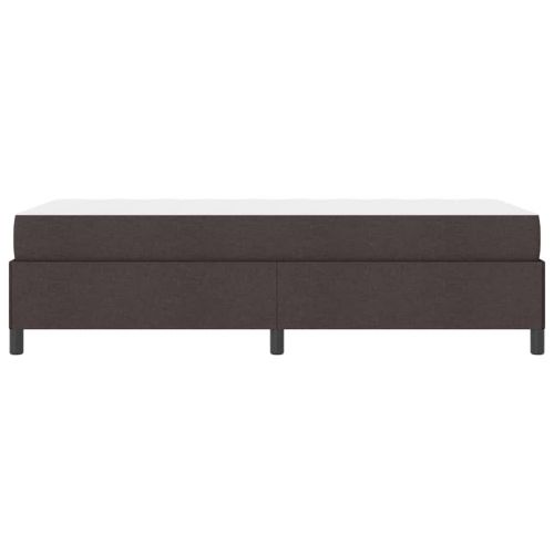 Легло с пружинирана основа Тъмен кафяв 90 x 200 cm текстил