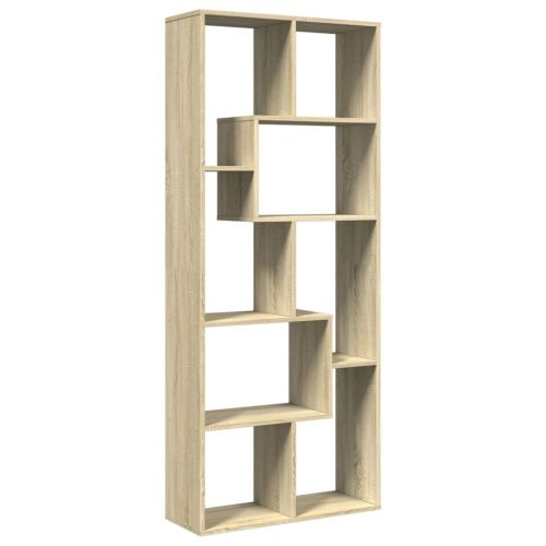 Разделител за стая / библиотека, сонома дъб, 67x25x161,5 см