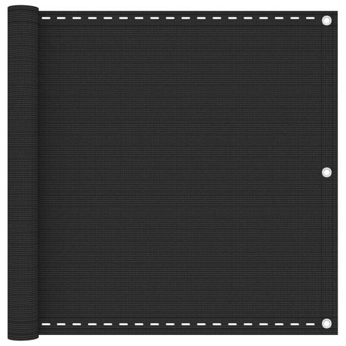Балконски екран, HDPE, 90x400 см, антрацитно сиво